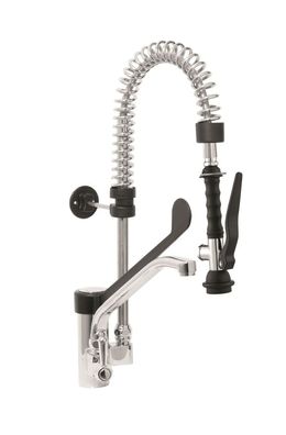 Saro SARO Einloch-VorspülbrauseHebel-Armatur schwarz, EMMI