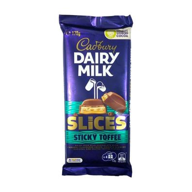 Cadbury Slices Sticky Toffee Schokolade - Import [MHD: 03.03.2026] 178 g
