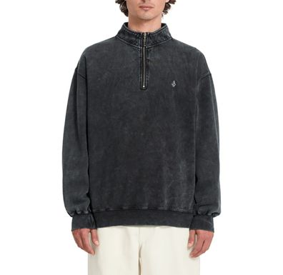 VOLCOM Sweater Single Stone Quarter Zip light acid black