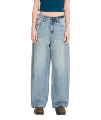 VOLCOM Women Hose Beeggy Denim dusty blue wash