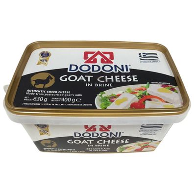 Dodoni Griechischer Ziegenkäse in Salzlake 400g aus pasteurisierter Ziegenmilch