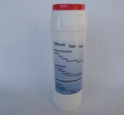 1x 500g Talkum Streudose Talc Talcum Talk Schlauch Reifen Latex Gummi Pflege