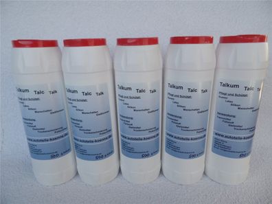 5x 500g Talkum Streudose Talc Talcum Talk Schlauch Reifen Latex Gummipflege