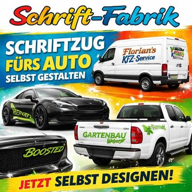Besonderer Schriftzug Autoaufkleber Beschriftung fürs Auto selbst gestalten
