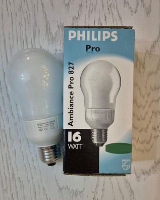 Philips Energiesparlampe Ambiente Pro 16W 827 E27 Kompaktlampe Warmweiß warm
