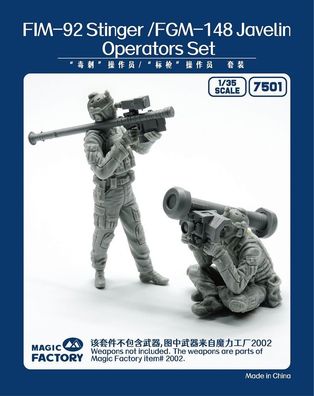 Magic Factory 1:35 7501 Stinger/Javelin Operators Set (Resin) - NEU