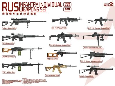 Magic Factory 1:35 2011 RUS Individual Weapons Set - NEU