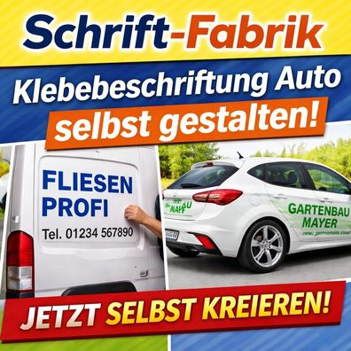 Klebebeschriftung Auto selbst gestalten