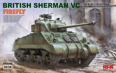 Rye Field Model 1:35 5038 British Sherman vc firefly w/workable track links - NEU
