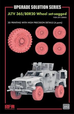 Rye Field Model 1:35 2052 Wheel set-sagged for JLTV (3D printed?Total 4 wheels) - NEU