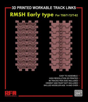 Rye Field Model 1:35 2057 Workable Track Links RMSH Early Type for T-55/72/62 - NEU