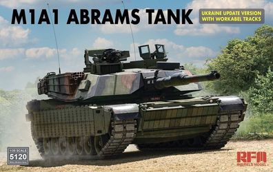 Rye Field Model 1:35 RFM5120 M1A1 Abrams Tank Ukraine Update Version with Workable Tr