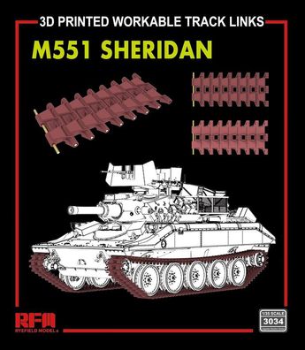 Rye Field Model 1:35 RFM3034 M551 Sheridan Workable Track Links - NEU