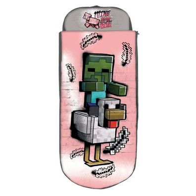 Minecraft Kinderschlafsack mit Luftmatratze 150 × 62 × 20 cm inklusive Pumpe und