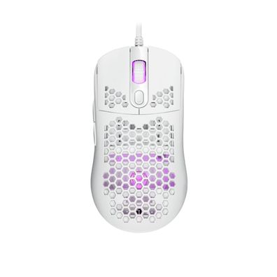 QWARE Norfolk Gaming Maus kabelgebunden bis zu 12800 DPI weiß