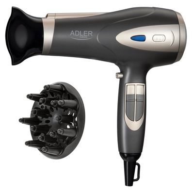 Adler AD 2248 Haartrockner in Champangergrau, 2400 W mit 3 Temperaturstufen