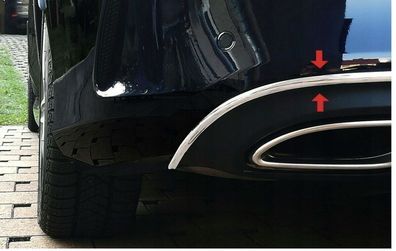 Tesla - Verchromte hintere Stoßstangenschutzleiste