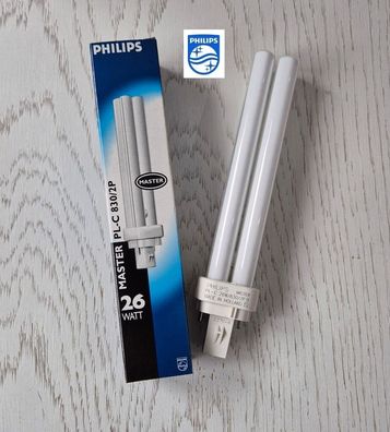 Philips Master 26W/830 Kompaktleuchtstofflampe G24d-3 PL-C PLC 2P Warmweiß