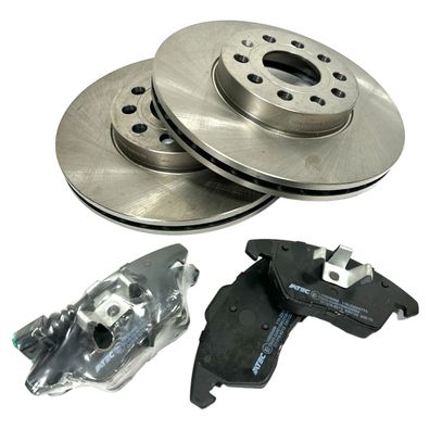 2x Golf 5 touran Bremsscheibe Bremsscheiben + Klötze vorne links + rechts TDI