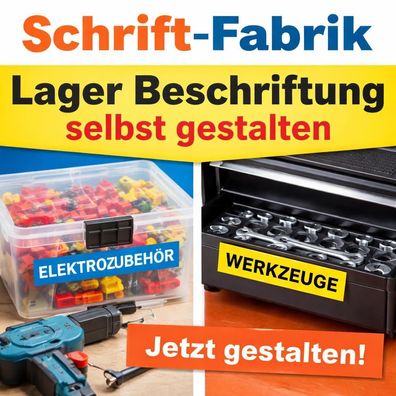 Für Lager Klebeschrift Klebetext Aufkleber Beschriftung selbst gestalten