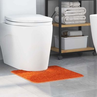vidaXL Rutschfeste Badematte mit Toilettenausschnitt Orange 50 x 50 cm