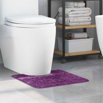 vidaXL Rutschfeste Badematte mit Toilettenausschnitt Lila 50 x 50 cm