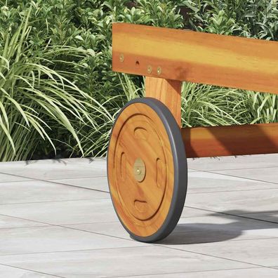 vidaXL Raumräder 2 pcs Braun 20,5 x 20,5 x 2 cm Massivholz Akazie