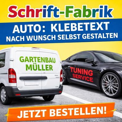 Aufkleber Beschriftung Klebeschriftzug Klebetext nach Wunsch selbst gestalten