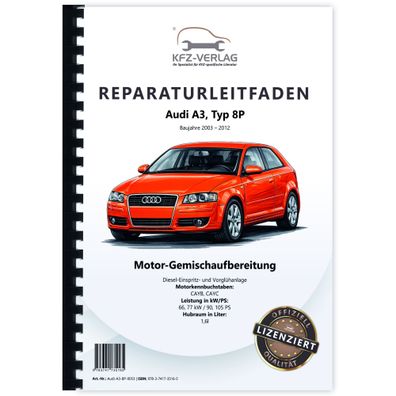 Audi A3 8P 2003-2012 Diesel Einspritz/Vorglühanlage 1,6l Reparaturanleitung