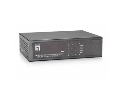 LevelOne FEP-0812 8 Port Fast Ethernet Switch mit 4 PoE Ports