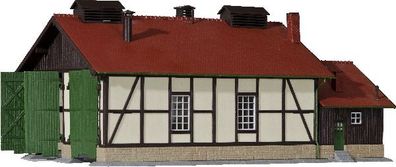 Kibri 39438 H0 Lokschuppen, zweistaendig Spur H0