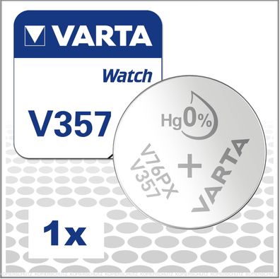 1x Varta V357 / SR44 Watch Uhrenbatterien Fachhandelsware V 357 V13GA LR44