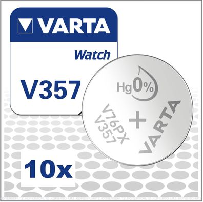 10x Varta V357 / SR44 Watch Uhrenbatterien Fachhandelsware V 357 V13GA LR44