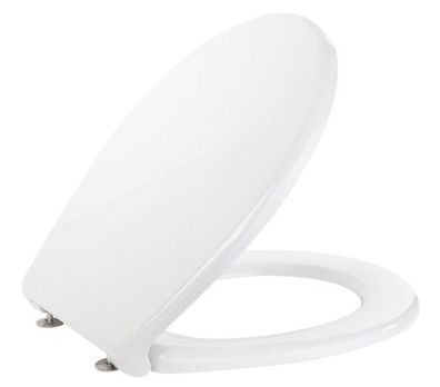 WC-Sitz Vigour derby basic für Stand-/Wand-WCs Edelstahlscharnier weiss VIGOUR