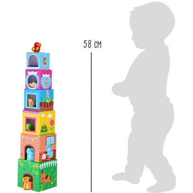 Stapelwürfel mit Figuren Haustiere