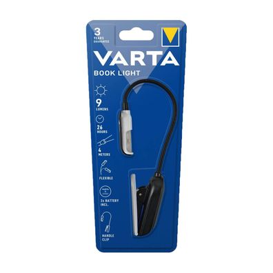 VARTA Book Light Leselampe Klemmlampe Tischleuchte inkl. Batterien 2x CR2032