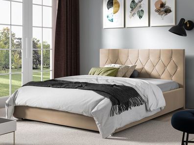 Polsterbett Loloz Tap Doppelbett Ehebett mit Bettkasten Stilvoll Schlafzimmer Neu