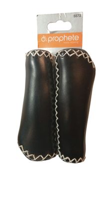 Ergo Griffe Kunstleder schwarz weiße Naht Fahrradzubehör Griffe Prophete 5572