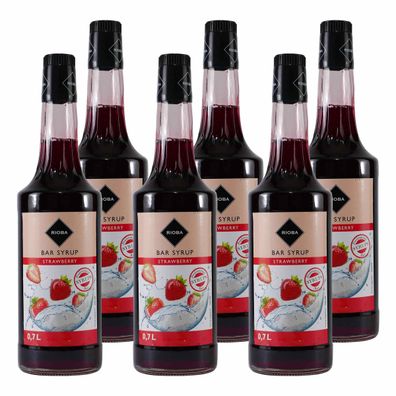 Rioba Strawberry (Erdbeer) Syrup (6 x 0,7L)