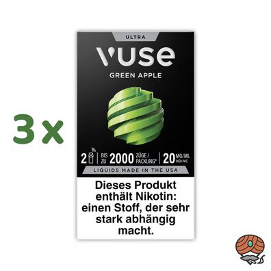 Vuse ULTRA Pods Green Apple 20mg/ml Nikotin 3x 2 Pods