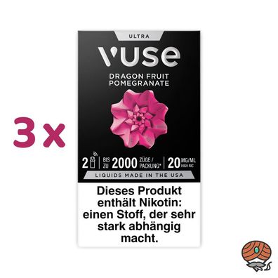 Vuse ULTRA Pods Dragon Fruit Pomegranate 20mg/ml Nikotin 3x 2 Pods