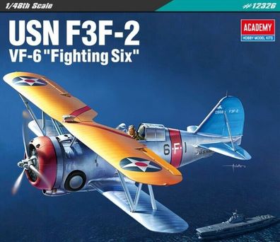 Academy 12326 Gumman USN F3F Vf-6 Fighting Six in 1:48 Academy 492326 Bausatz