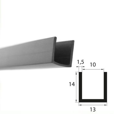 V15 Fassungsprofil Fassungsbereich 10 mm Kantenschutz TPE Gummiprofil Gummidichtung