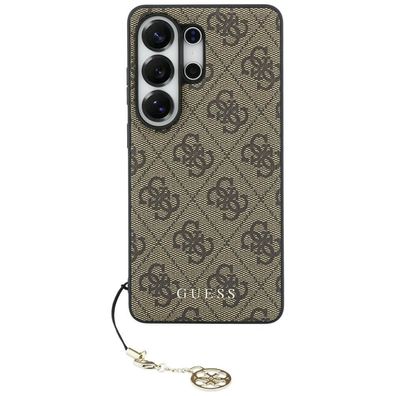 Guess Classic Galaxy S26 Ultra Kunstleder braun MagSafe mit Kette goldfarbig