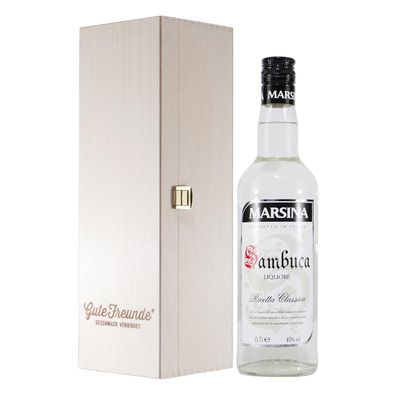 Marsina Sambuca Liquore mit Geschenk-HK