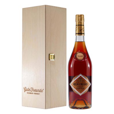Roi des Rois Cognac V.S.O.P. mit Geschenk-Holzkiste