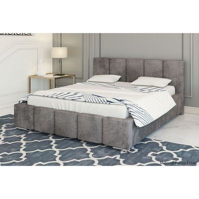 Laura Polsterbett mit Bettkasten verschiedene Farben 140x200