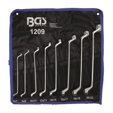 BGS-1209 Doppel-Ringschlüssel-Satz 6x7-20x22 mm 8-tlg