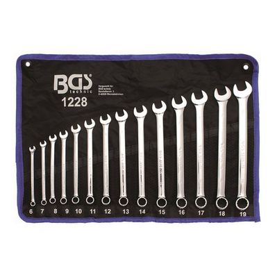BGS-1228 Maul-Ringschlüssel-Satz extra lang 6-19 mm 14-tlg