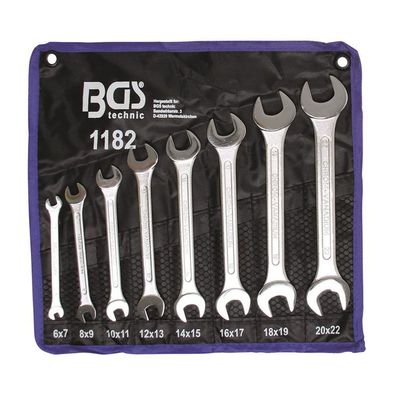 BGS-1182 Doppel-Maulschlüssel-Satz, 6x7-20x22 mm, 8-tlg